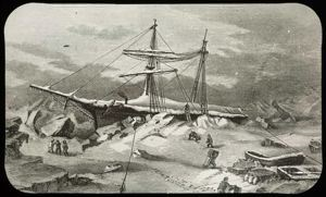 Image: Kane Expedition: The Advance in Winter Quarters, Engraving